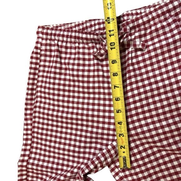 Gap Adult Unisex Softest Cotton Flannel PJ Pants Red White Gingham Plaid XS NEW - Picture 9 of 15
